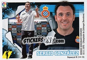 Sticker ENTRENADOR ESPANYOL - Sergio González (2) - Liga Spagnola 2015-2016 n. 212 - Colecciones ESTE