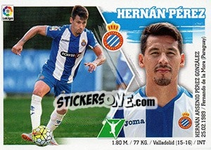 Sticker Hernán Pérez (17) - Liga Spagnola 2015-2016 n. 227 - Colecciones ESTE