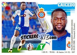 Sticker Felipe Caicedo (20) - Liga Spagnola 2015-2016 n. 230 - Colecciones ESTE