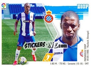 Sticker Diop (22) - Liga Spagnola 2015-2016 n. 232 - Colecciones ESTE