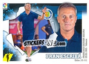 Sticker ENTRENADOR GETAFE - Fran Escribá (2) - Liga Spagnola 2015-2016 n. 242 - Colecciones ESTE