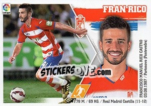 Sticker Fran Rico (11) - Liga Spagnola 2015-2016 n. 281 - Colecciones ESTE