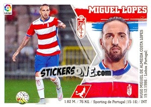 Sticker Miguel Lopes (21) - Liga Spagnola 2015-2016 n. 291 - Colecciones ESTE