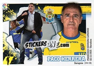 Sticker ENTRENADOR LAS PALMAS - Paco Herrera (2) - Liga Spagnola 2015-2016 - Colecciones ESTE