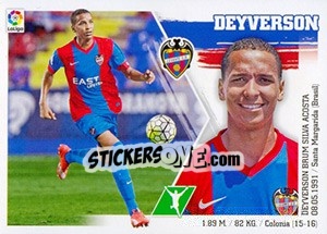 Sticker Deyverson (17) - Liga Spagnola 2015-2016 - Colecciones ESTE