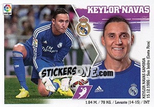 Sticker Keylor Navas (4) - Liga Spagnola 2015-2016 n. 364 - Colecciones ESTE
