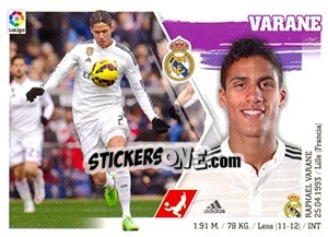 Sticker Varane (8) - Liga Spagnola 2015-2016 - Colecciones ESTE