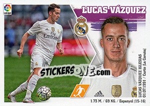 Sticker Lucas Vázquez (21) - Liga Spagnola 2015-2016 n. 381 - Colecciones ESTE