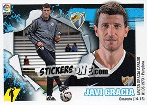 Sticker ENTRENADOR MÁLAGA - Javi Gracia (2) - Liga Spagnola 2015-2016 - Colecciones ESTE