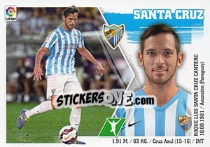 Sticker Roque Santa Cruz (22) - Liga Spagnola 2015-2016 n. 412 - Colecciones ESTE