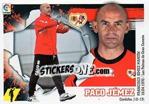Sticker ENTRENADOR RAYO VALLECANO - Paco Jémez (2) - Liga Spagnola 2015-2016 n. 422 - Colecciones ESTE