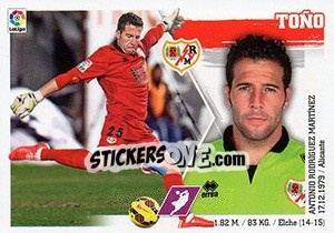 Sticker Toño (3) - Liga Spagnola 2015-2016 n. 423 - Colecciones ESTE