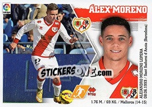 Cromo Álex Moreno (16) - Liga Spagnola 2015-2016 n. 436 - Colecciones ESTE