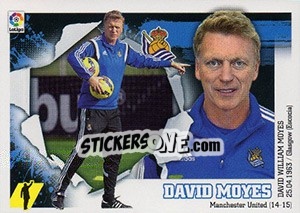 Sticker ENTRENADOR REAL SOCIEDAD - David Moyes (2) - Liga Spagnola 2015-2016 n. 452 - Colecciones ESTE