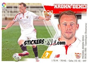 Sticker Krohn-Dehli (17) - Liga Spagnola 2015-2016 n. 497 - Colecciones ESTE