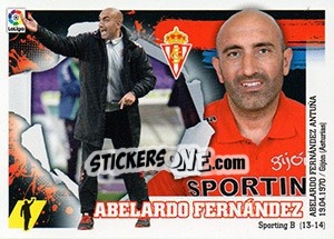 Cromo ENTRENADOR SPORTING - Abelardo Fernández (2)