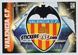 Cromo ESCUDO VALENCIA (1) - Liga Spagnola 2015-2016 - Colecciones ESTE