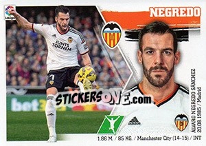 Sticker Negredo (20) - Liga Spagnola 2015-2016 n. 560 - Colecciones ESTE