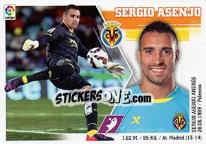 Sticker Sergio Asenjo (3) - Liga Spagnola 2015-2016 n. 573 - Colecciones ESTE