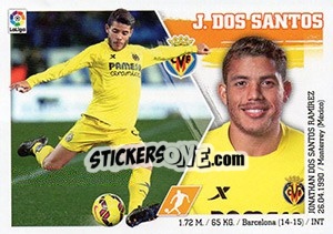 Sticker Jonathan Dos Santos (16) - Liga Spagnola 2015-2016 n. 586 - Colecciones ESTE