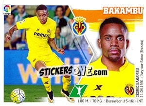 Sticker Bakambu (COLOCA) (19 BIS) - Liga Spagnola 2015-2016 n. 593 - Colecciones ESTE