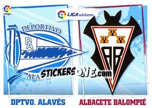 Sticker ESCUDO LIGA ADELANTE 1 ALAVéS / ALBACETE (1)