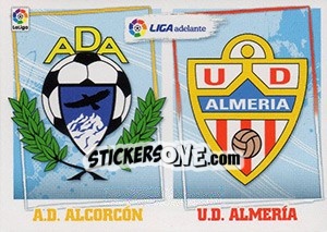 Figurina ESCUDO LIGA ADELANTE 2 ALCORCóN / ALMERÍA (2)