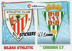 Sticker ESCUDO LIGA ADELANTE 3 BILBAO ATHLETIC / CóRDOBA (3) - Liga Spagnola 2015-2016 n. 603 - Colecciones ESTE