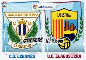 Sticker ESCUDO LIGA ADELANTE 6 LEGANéS / LLAGOSTERA (6) - Liga Spagnola 2015-2016 n. 606 - Colecciones ESTE