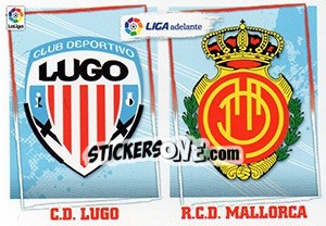 Sticker ESCUDO LIGA ADELANTE 7 LUGO / MALLORCA (7) - Liga Spagnola 2015-2016 n. 607 - Colecciones ESTE