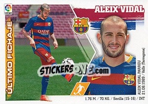 Sticker 1. Aleix Vidal (FC Barcelona) - Liga Spagnola 2015-2016 n. 631 - Colecciones ESTE