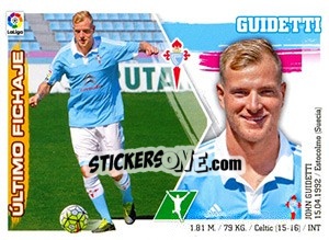 Cromo 6. Guidetti (Celta de Vigo) - Liga Spagnola 2015-2016 - Colecciones ESTE