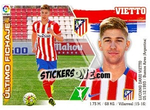 Sticker 7. Vietto (Atlético de Madrid) - Liga Spagnola 2015-2016 - Colecciones ESTE