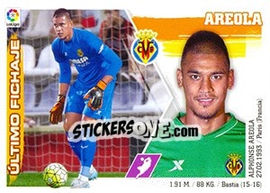 Sticker 9. Areola (Villarreal CF) - Liga Spagnola 2015-2016 n. 639 - Colecciones ESTE