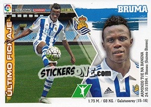 Sticker 10. Bruma (Real Sociedad) - Liga Spagnola 2015-2016 n. 640 - Colecciones ESTE