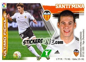 Figurina 12. Santi Mina (Valencia CF) - Liga Spagnola 2015-2016 - Colecciones ESTE