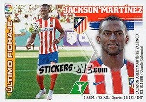 Figurina 19. Jackson Martínez (Atlético de Madrid) - Liga Spagnola 2015-2016 - Colecciones ESTE