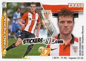 Sticker 21. Eraso (Athletic Club) - Liga Spagnola 2015-2016 n. 651 - Colecciones ESTE