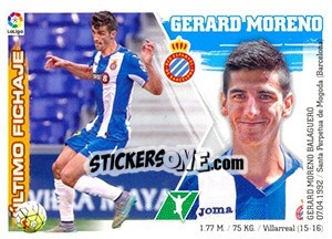 Sticker 32. Gerard Moreno (RCD Espanyol) - Liga Spagnola 2015-2016 - Colecciones ESTE