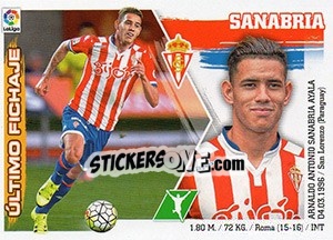 Sticker 36. Sanabria (Sporting Gijón) - Liga Spagnola 2015-2016 - Colecciones ESTE