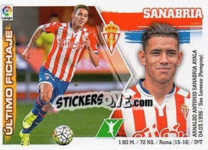 Sticker 36. Sanabria (Sporting Gijón) - Liga Spagnola 2015-2016 n. 666 - Colecciones ESTE