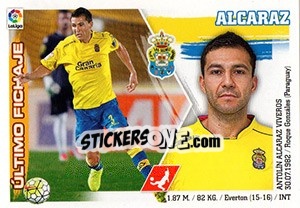 Sticker 37. Alcaraz (UD Las Palmas ) - Liga Spagnola 2015-2016 - Colecciones ESTE