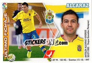 Sticker 37. Alcaraz (UD Las Palmas ) - Liga Spagnola 2015-2016 n. 667 - Colecciones ESTE