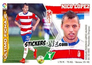 Sticker 38. Nico López (Granada CF) - Liga Spagnola 2015-2016 n. 668 - Colecciones ESTE