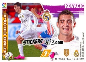 Sticker 42. Kovacic (Real Madrid) - Liga Spagnola 2015-2016 n. 672 - Colecciones ESTE