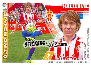 Sticker 46. Halilovic (Sporting Gijón) - Liga Spagnola 2015-2016 - Colecciones ESTE