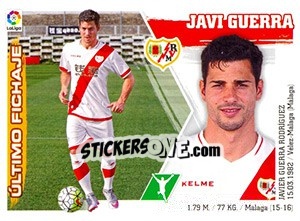 Figurina 49. Javi Guerra (Rayo Vallecano) - Liga Spagnola 2015-2016 - Colecciones ESTE