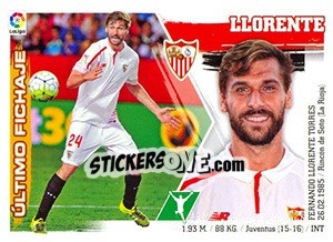 Sticker 50. Fernando Llorente (Sevilla FC) - Liga Spagnola 2015-2016 - Colecciones ESTE