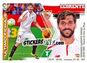 Figurina 50. Fernando Llorente (Sevilla FC) - Liga Spagnola 2015-2016 - Colecciones ESTE