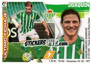 Sticker 54. Joaquín (Real Betis) - Liga Spagnola 2015-2016 n. 684 - Colecciones ESTE
